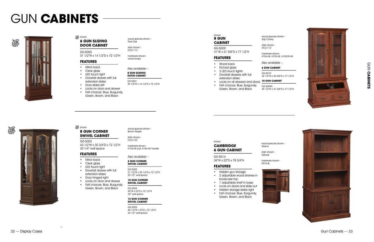 8 Gun Corner Swivel Cabinet