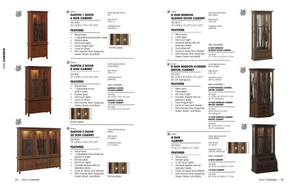10 Gun Mission Corner Swivel Cabinet