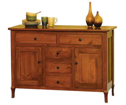 Jacob Martin 2-Door Buffet with 5 Drawers and Optional Plate Divider Hutch