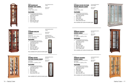 Mission Single Door Curio with Mullions in Sides