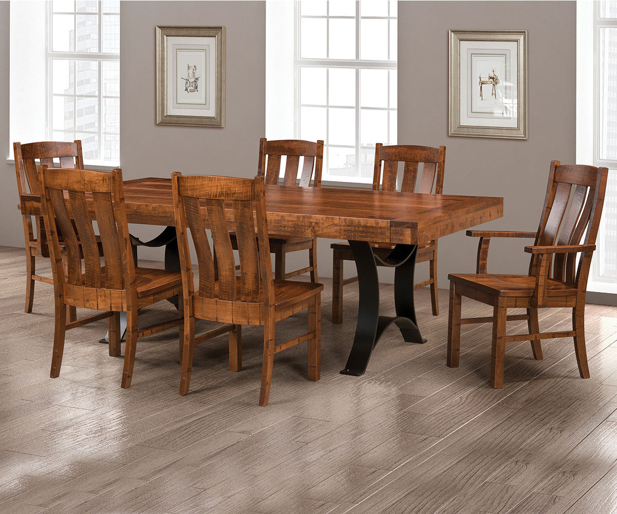 Galley Saw-Marked Farmhouse Table