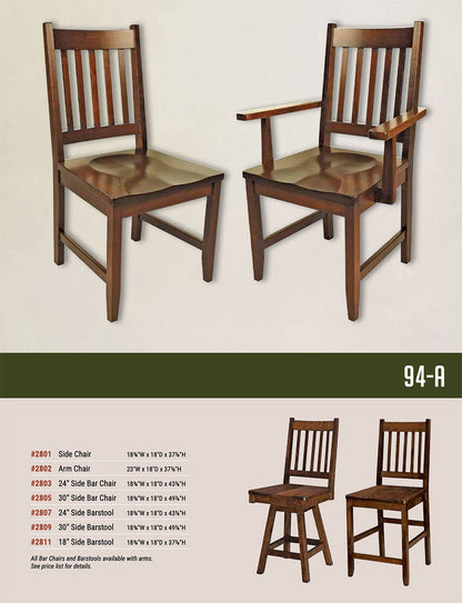 94-A Mission Bar Stool