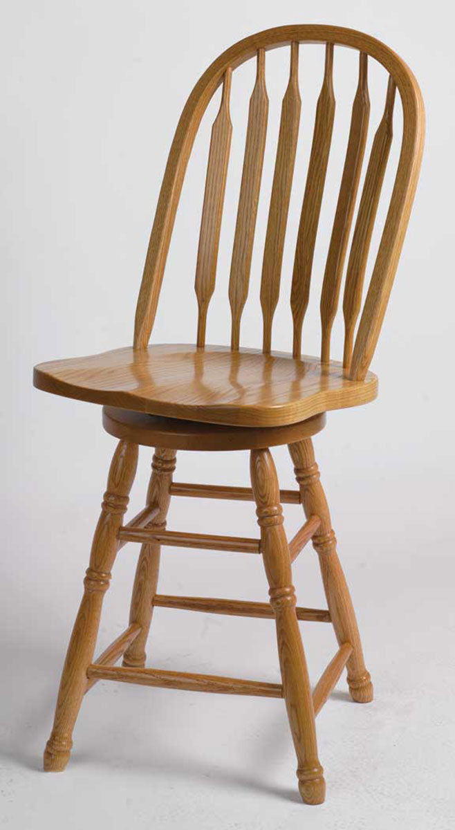 Bent Paddle Swivel Bar Stool