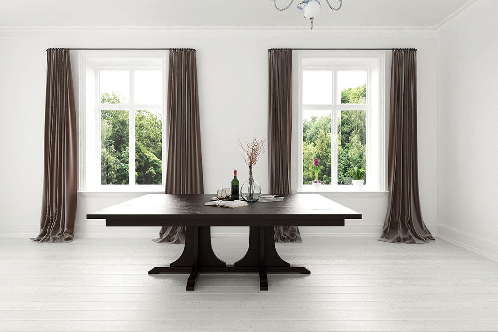 652 Mission Double Pedestal Table