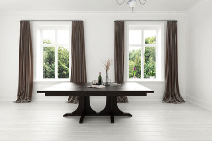 652 Mission Double Pedestal Table