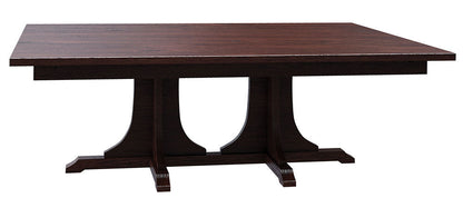 652 Mission Double Pedestal Table