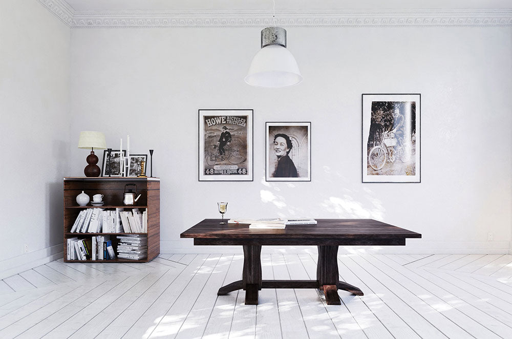 Beveled Shaker Double Pedestal Table