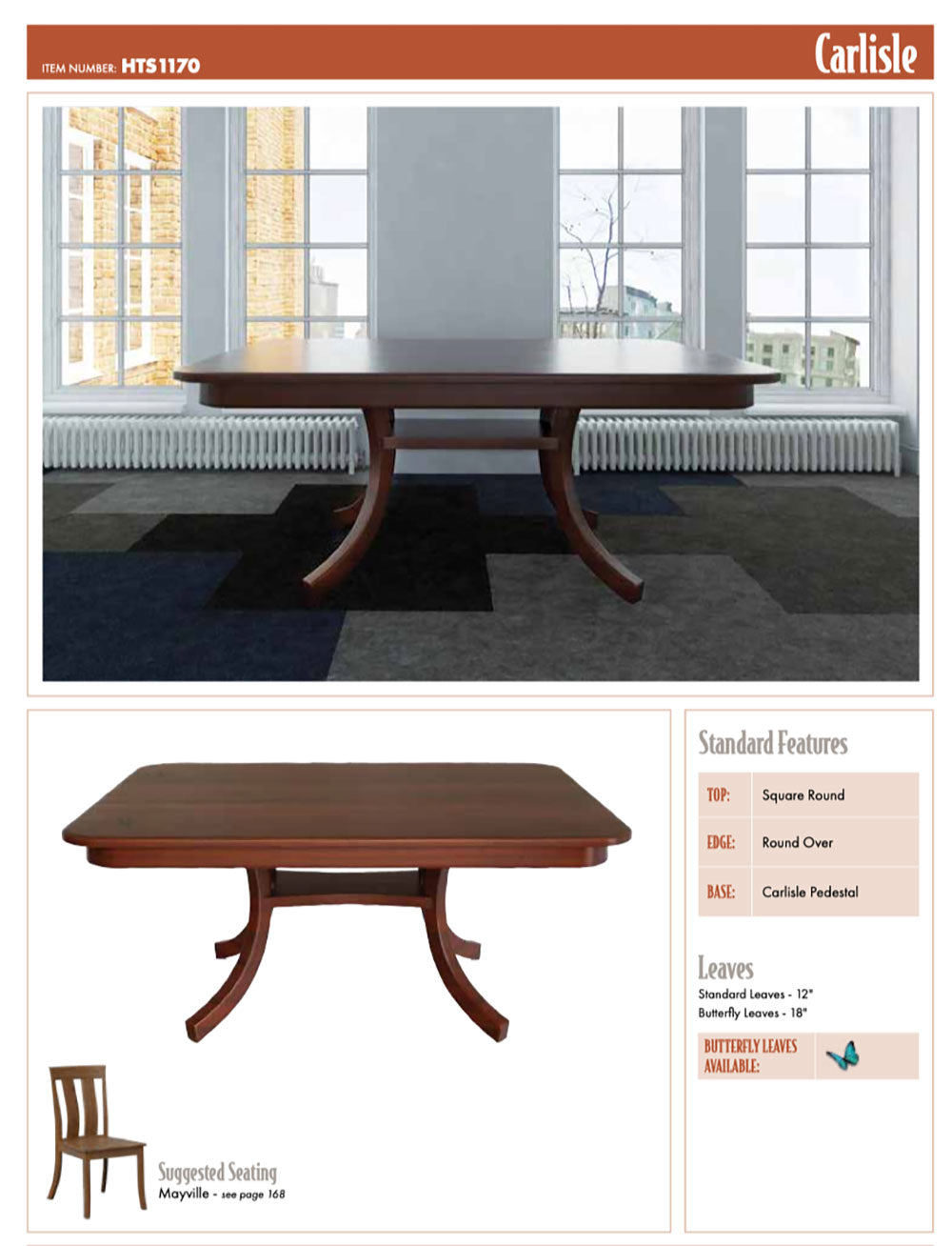 Carlisle Double Pedestal Table