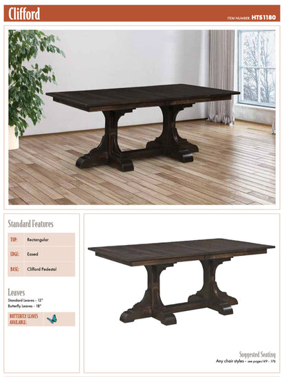 Clifford Double Pedestal Table