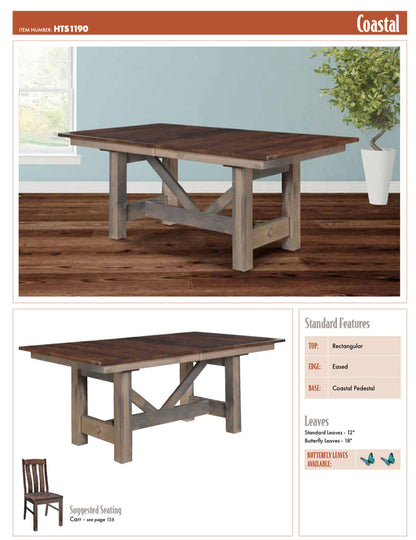 Coastal Double Pedestal Table