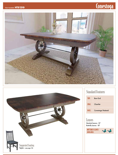 Conestoga Double Pedestal Table