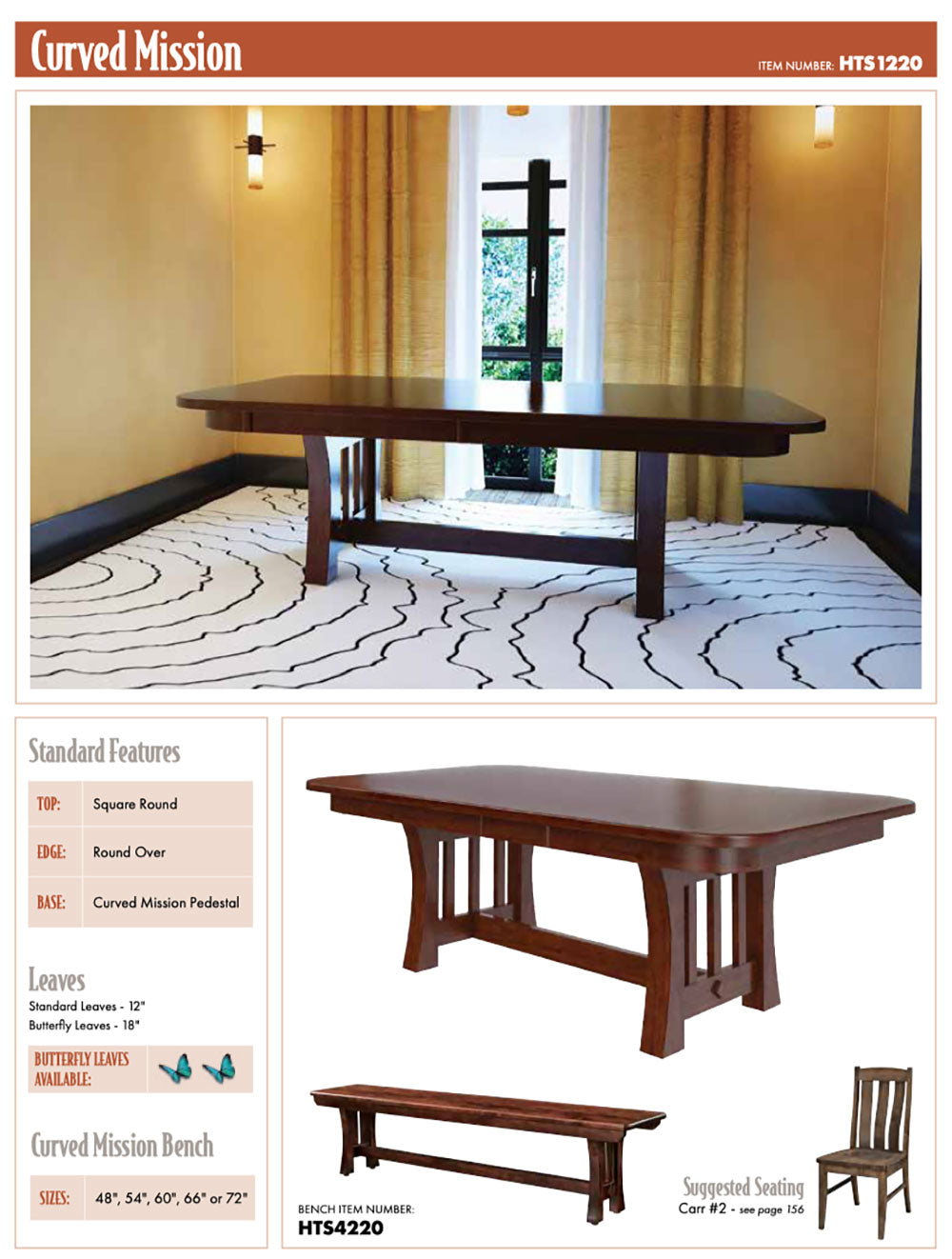 Curved Mission Bench