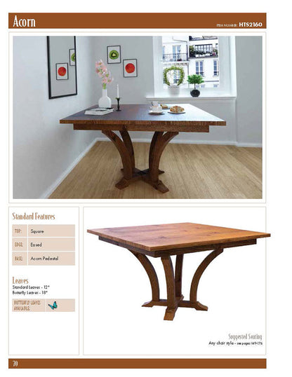 Acorn Single Pedestal Table