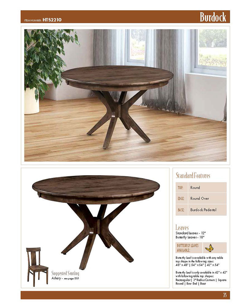 Burdock Single Pedestal Table