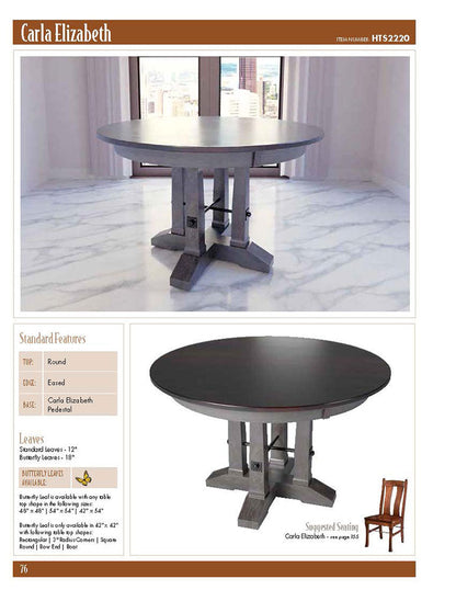 Carla Elizabeth Single Pedestal Table