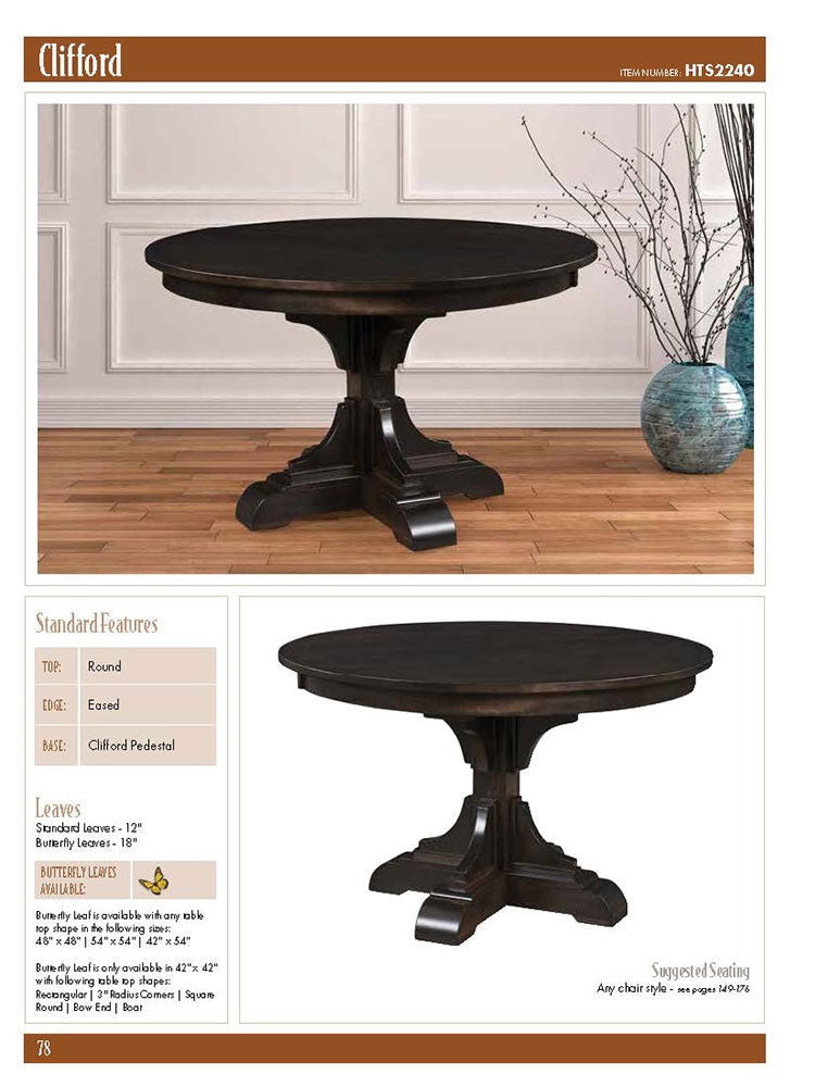 Clifford Single Pedestal Table