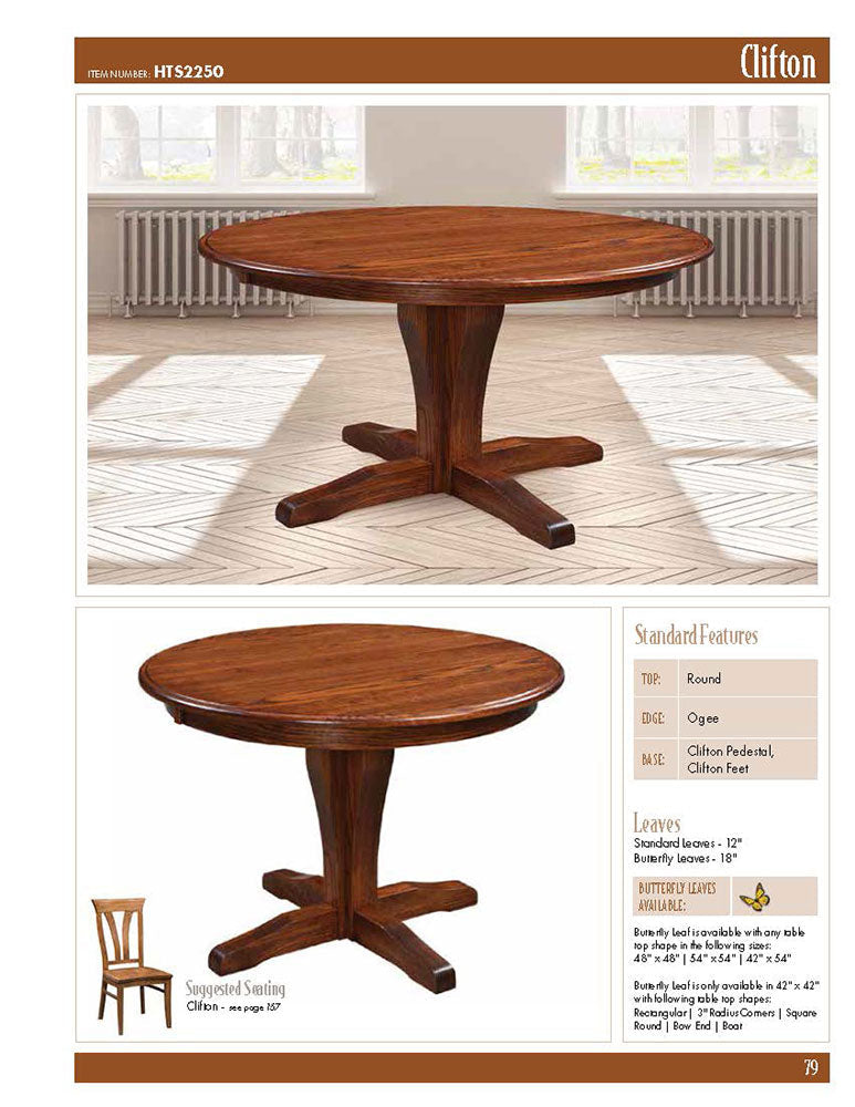 Clifton Single Pedestal Table