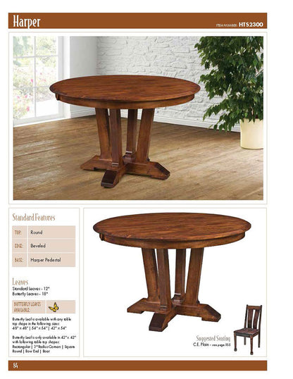 Harper Single Pedestal Table