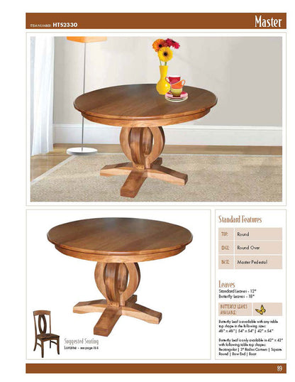 Master Single Pedestal Table