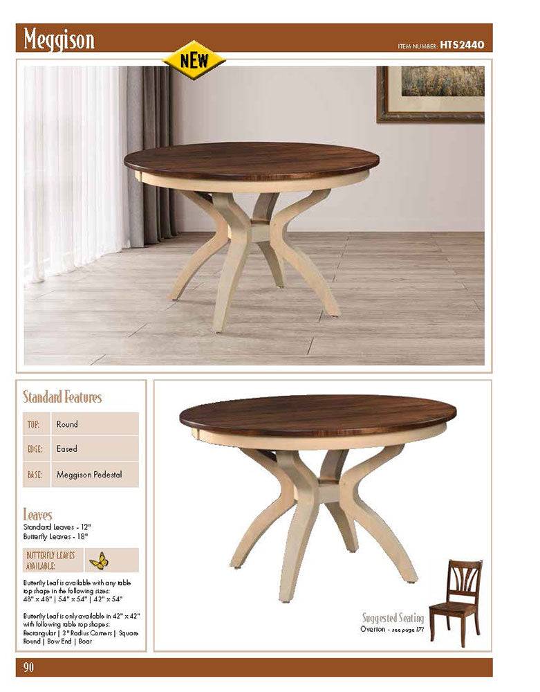Meggison Single Pedestal Table