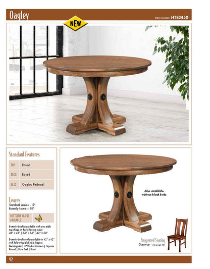 Oagley Single Pedestal Table