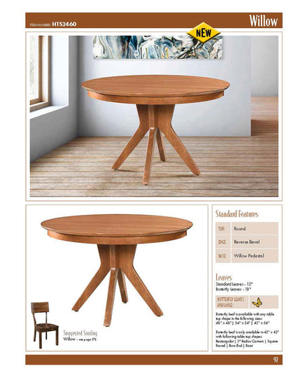 Willow Single Pedestal Table