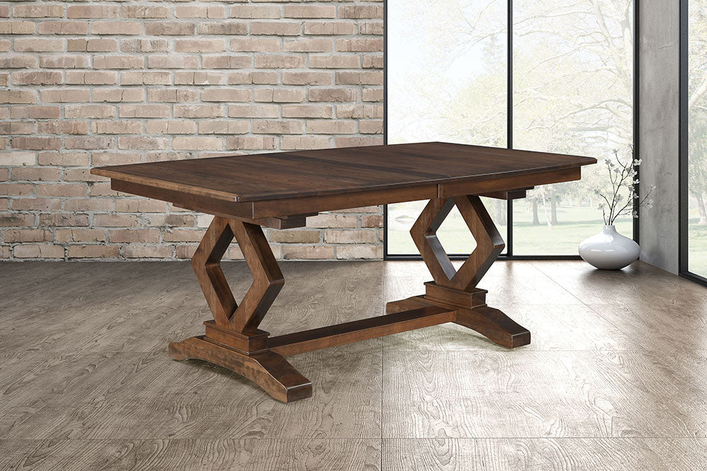 Diamond Double Pedestal Table