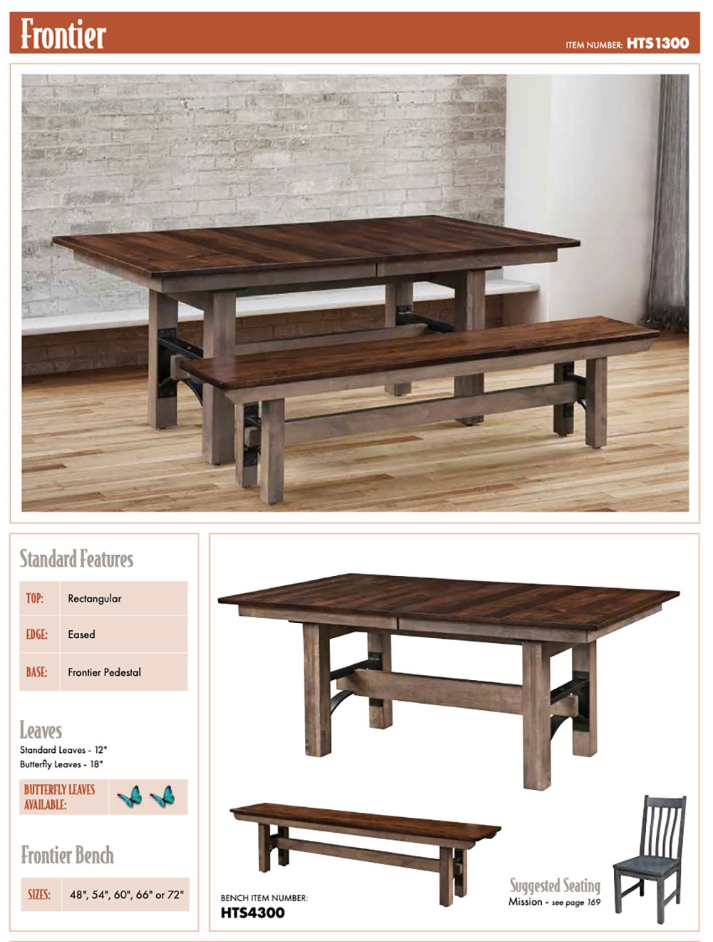 Frontier Double Pedestal Table