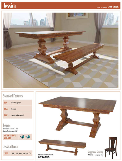 Jessica Double Pedestal Table