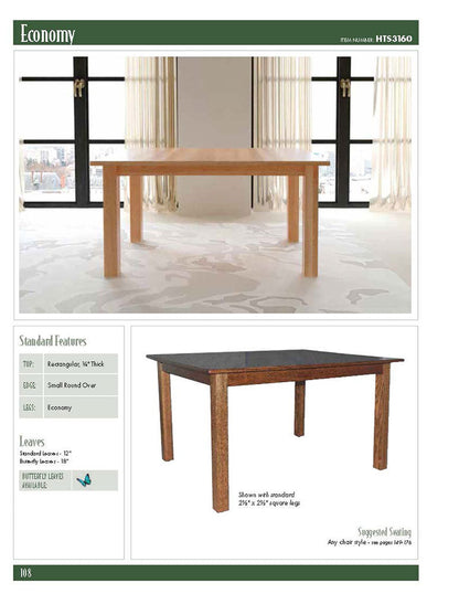 Economy Leg Table