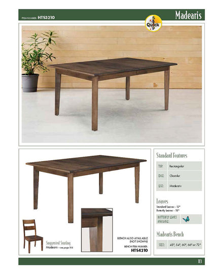 S Madearis Leg Table