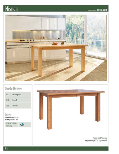 Mission Leg Table