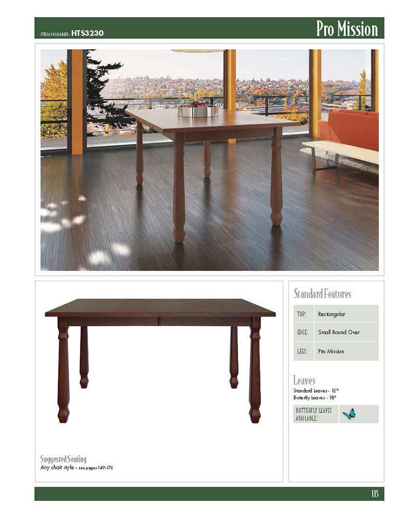 Pro Mission Leg Table