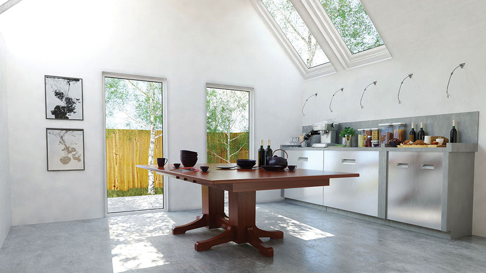 Mission Double Pedestal Table