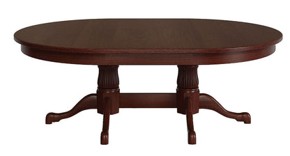 Reeded Tulip Double Pedestal Table