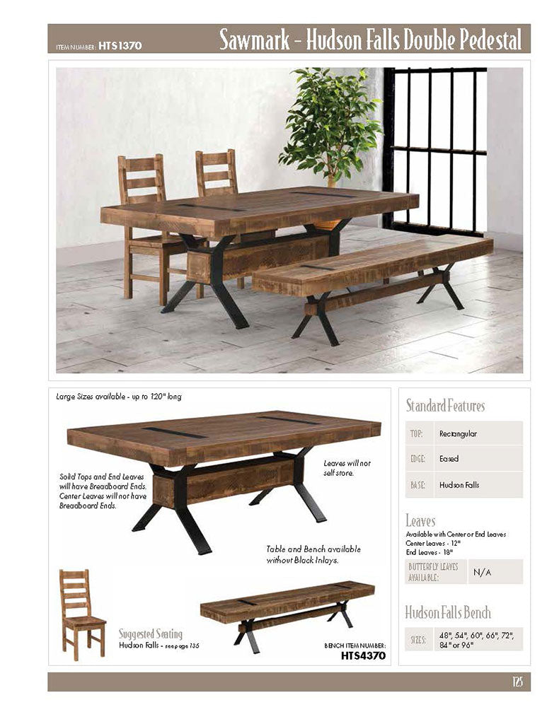 Sawmark - Hudson Falls Double Pedestal