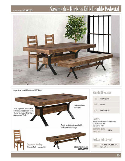 Sawmark - Hudson Falls Double Pedestal