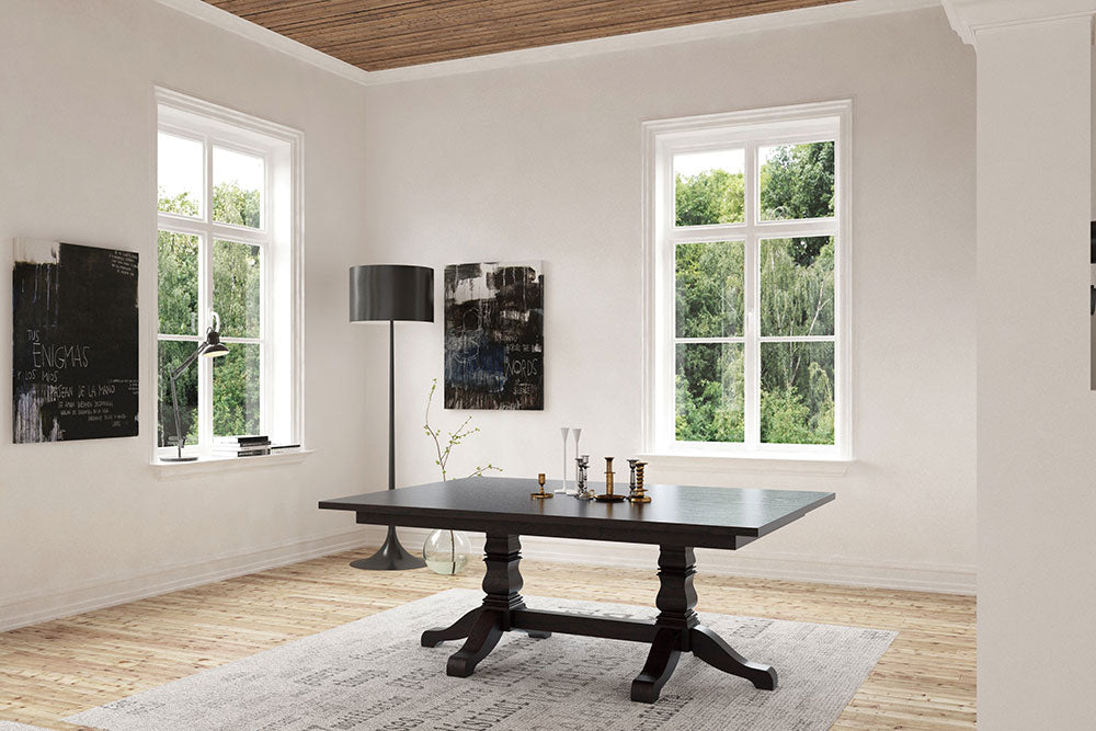 Square Tulip Double Pedestal Table