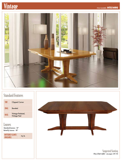 Vintage Double Pedestal Table