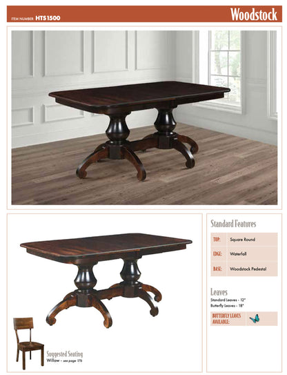 Woodstock Double Pedestal Table