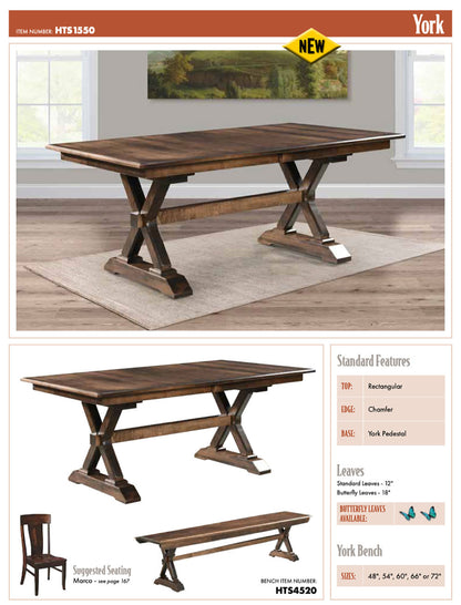 York Double Pedestal Table