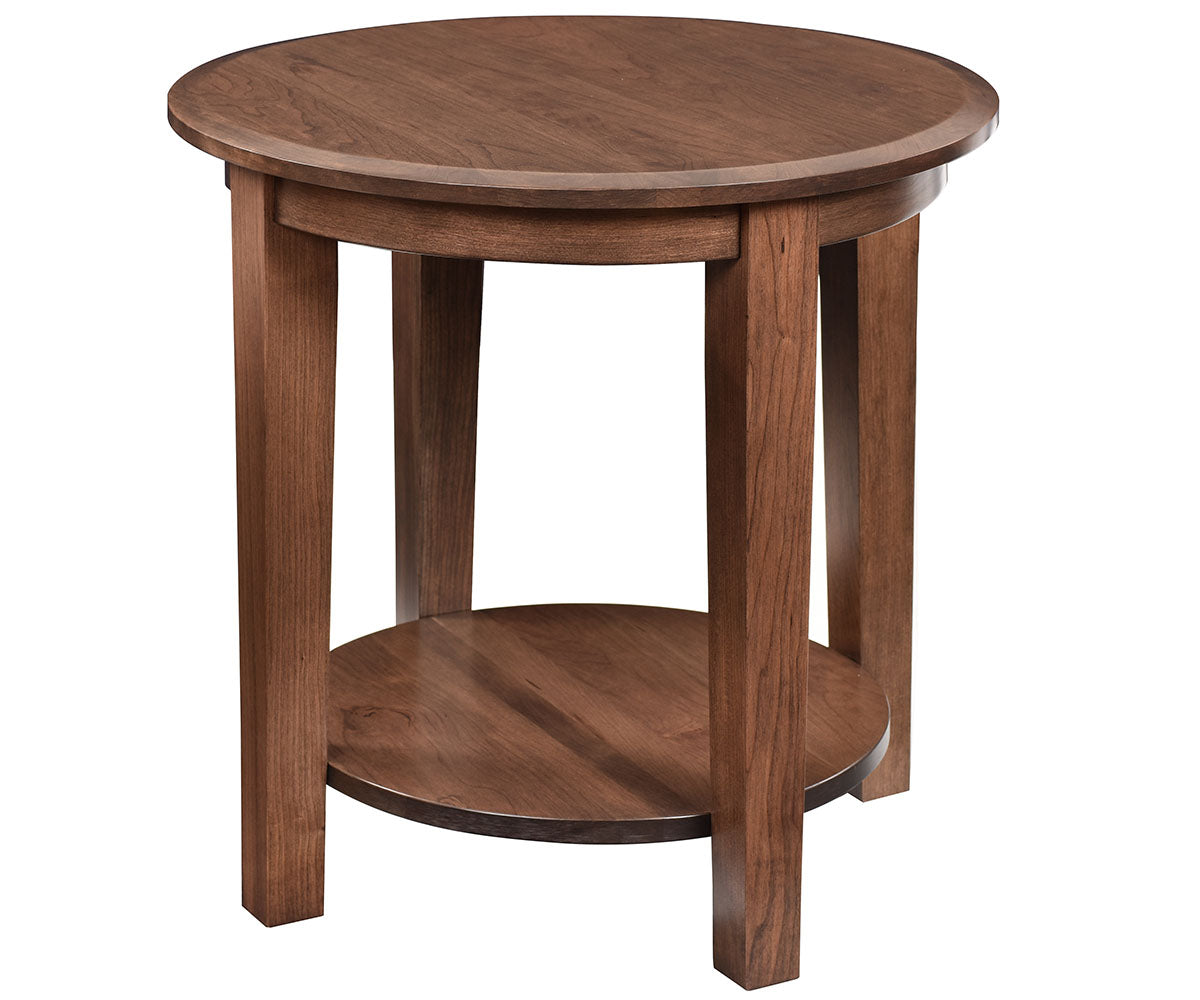 Deluxe Shaker 24" Round End Table
