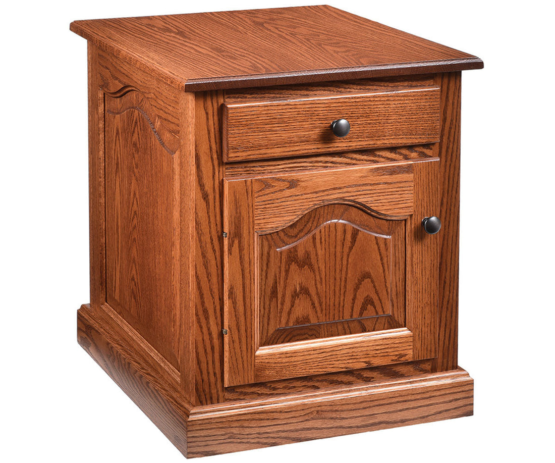 Raised Panel Enclosed End Table – 24"W