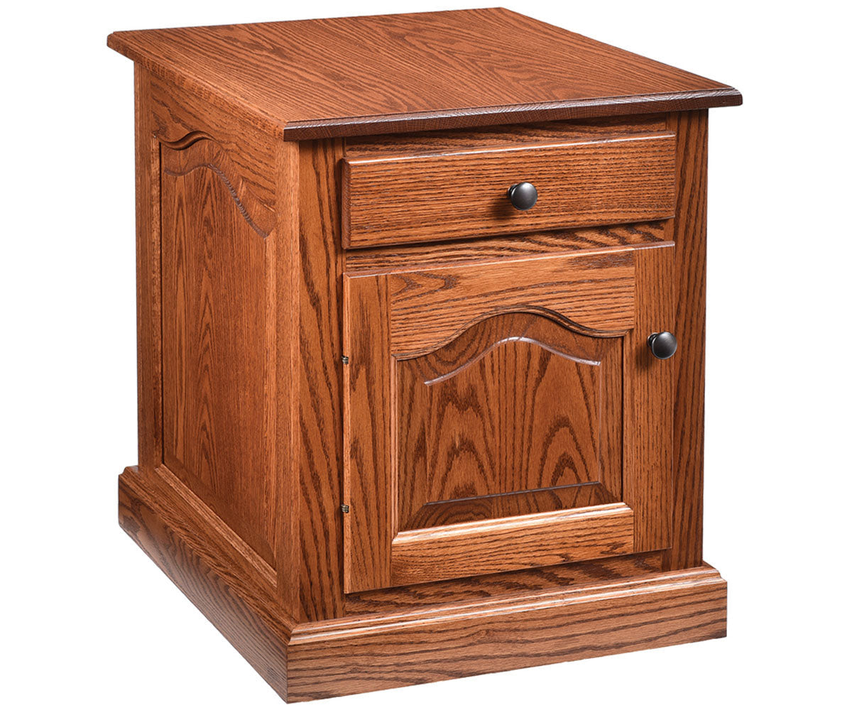 Raised Panel Enclosed End Table – 24"W