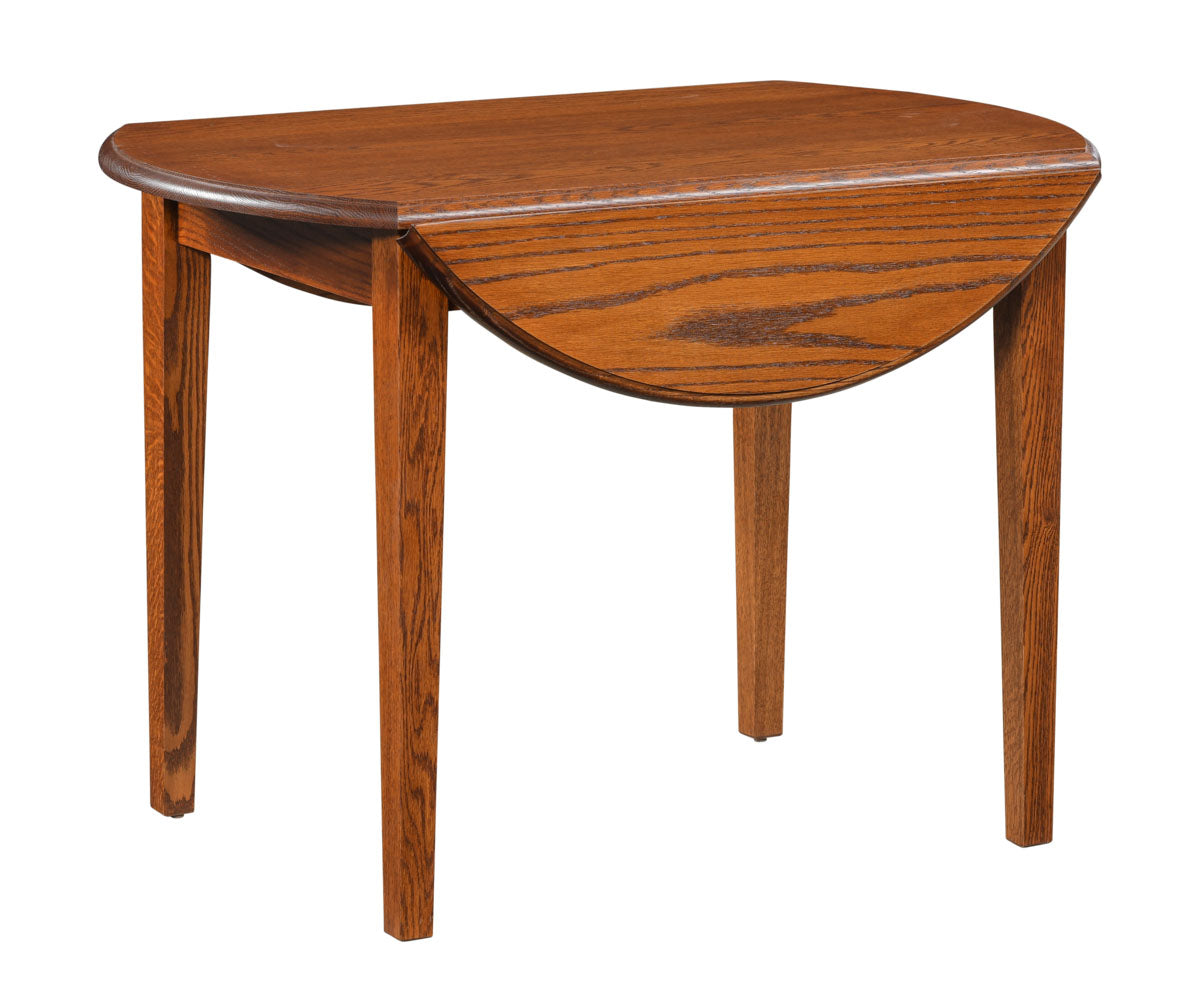 Solid Top & Drop Leaf 42" Round Shaker-Leg Table