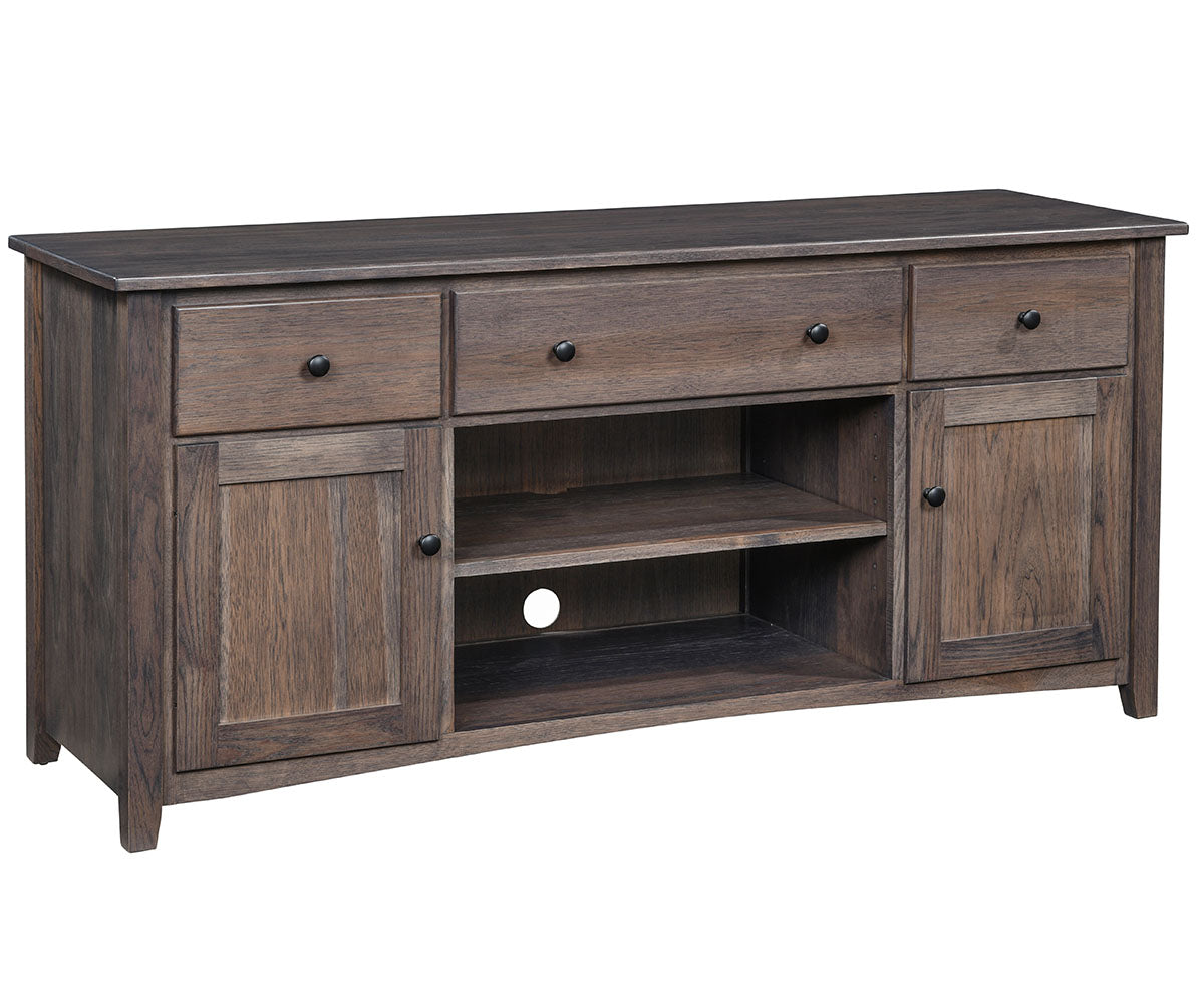 Modern Shaker 65" Media Console With Two Shelves