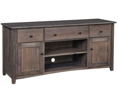 Modern Shaker 65" Media Console With Two Shelves