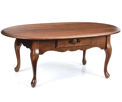 Queen Anne Oval Cocktail Table – 48"W
