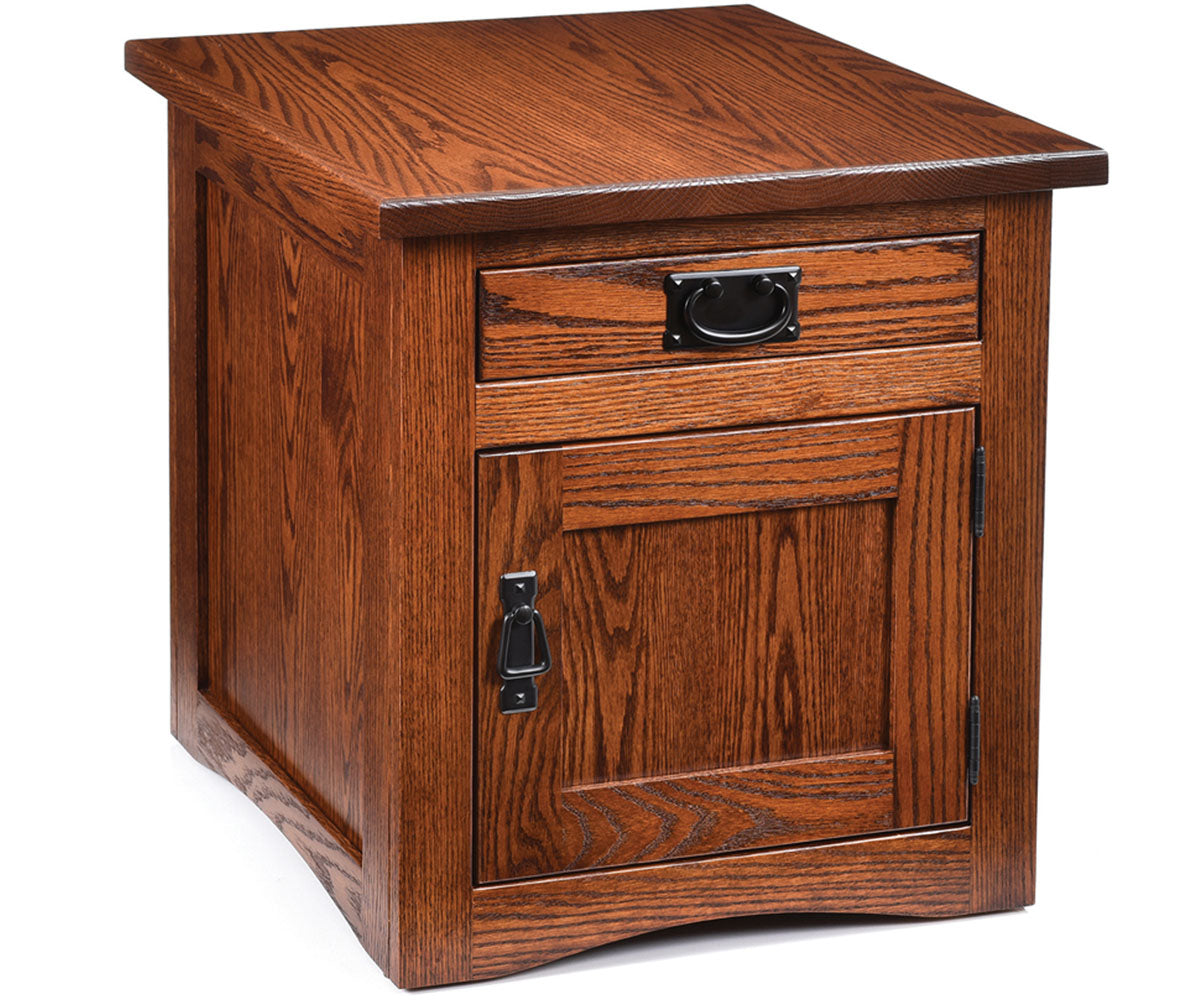 Enclosed Mission End Table – 20"W