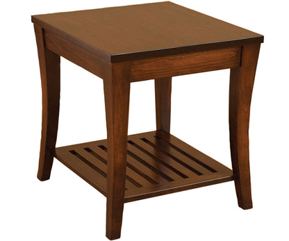 Riviera End Table with Slat Shelf – 22"W
